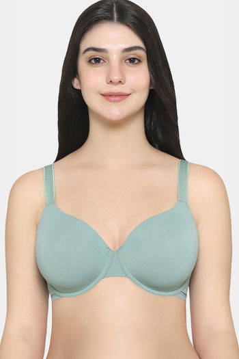 Buy Wacoal Padded Wired Full Coverage T-Shirt Bra - Granite Green